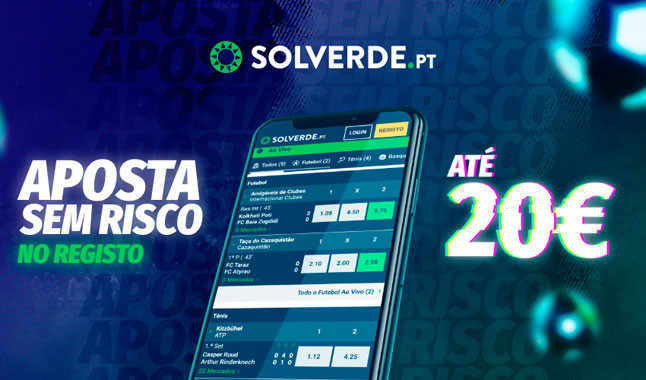 Ganha até 20€ no registo Solverde