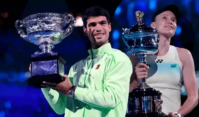 Elena Rybakina e Carlos Alcaraz vencem o Australian Open 2026