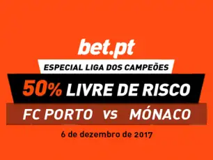 50% de reembolso no FC Porto vs Mónaco