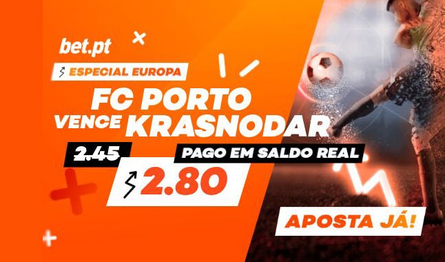 FC Porto odd: aumentada na Liga dos Campeões contra Krasnodar