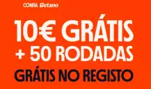 Betano Bónus em junho 2025: 100% até 50€ + 10€ em aposta e 50 rodadas grátis