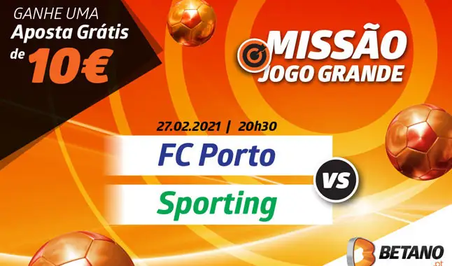 SuperOdds no Porto vs Sporting e 10€ grátis