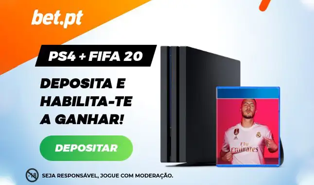 Deposita para ganhar uma PS4+FiFA 20