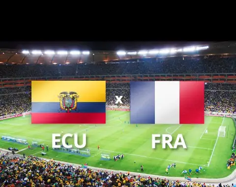 Equador vs França: gauleses para confirmar primeiro lugar do grupo