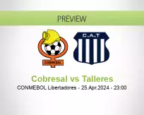 Cobresal Talleres betting prediction (25 April 2024)