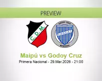Maipú Godoy Cruz betting prediction (29 March 2026)