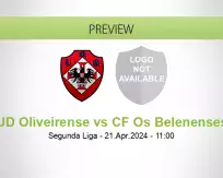UD Oliveirense CF Os Belenenses betting prediction (21 April 2024)