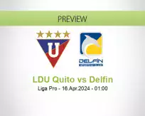 LDU Quito Delfin betting prediction (16 April 2024)