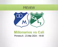 Millonarios Cali betting prediction (23 March 2024)
