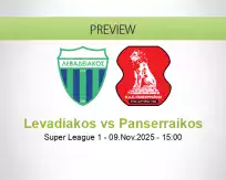 Levadiakos Panserraikos betting prediction (09 November 2025)