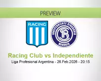 Racing Club Independiente betting prediction (26 February 2026)