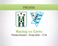 Racing Cerro betting prediction (19 April 2024)