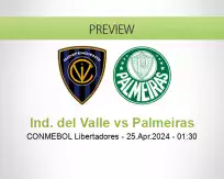 Ind. del Valle Palmeiras betting prediction (25 April 2024)