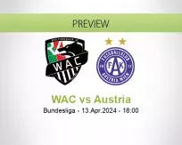 WAC Austria betting prediction (13 April 2024)
