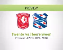 Twente Heerenveen betting prediction (07 February 2026)