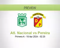 Atl. Nacional Pereira betting prediction (18 April 2024)