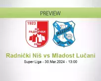 Radnički Niš Mladost Lučani betting prediction (30 March 2024)