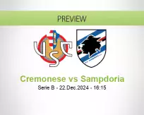 Cremonese Sampdoria betting prediction (22 December 2024)