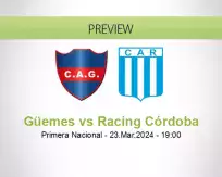Güemes Racing Córdoba betting prediction (25 March 2024)