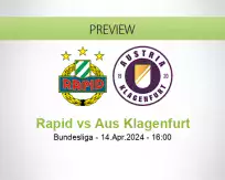 Rapid Aus Klagenfurt betting prediction (14 April 2024)