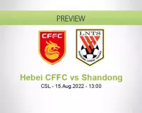 Hebei CFFC Shandong betting prediction (15 August 2022)