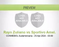 Rayo Zuliano Sportivo Amel. betting prediction (25 April 2024)