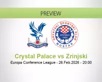 Crystal Palace Zrinjski betting prediction (26 February 2026)
