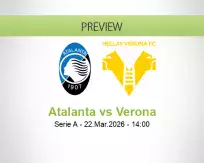 Atalanta Verona betting prediction (22 March 2026)