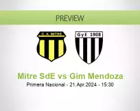 Mitre SdE Gim Mendoza betting prediction (21 April 2024)