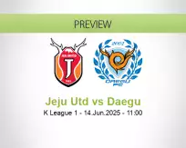 Jeju Utd Daegu betting prediction (14 June 2025)