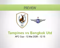 Tampines Bangkok Utd betting prediction (12 March 2026)