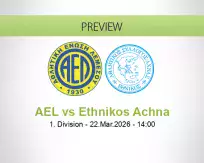 AEL Ethnikos Achna betting prediction (22 March 2026)