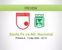 Santa Fe Atl. Nacional betting prediction (13 April 2024)