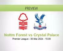 Nottm Forest Crystal Palace betting prediction (30 March 2024)