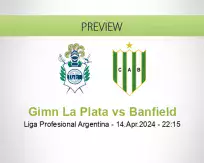 Gimn La Plata Banfield betting prediction (14 April 2024)