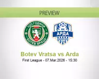 Botev Vratsa Arda betting prediction (07 March 2026)
