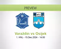 Varaždin Osijek betting prediction (15 December 2024)