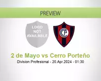 2 de Mayo Cerro Porteño betting prediction (20 April 2024)
