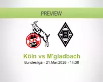 Köln M'gladbach betting prediction (21 March 2026)