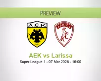 AEK Larissa betting prediction (07 March 2026)