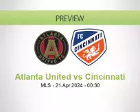 Atlanta United Cincinnati betting prediction (21 April 2024)