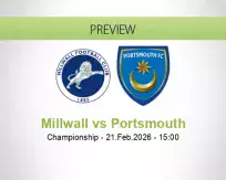 Millwall Portsmouth betting prediction (21 February 2026)