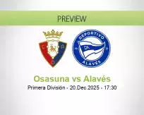 Osasuna Alavés betting prediction (20 December 2025)