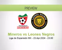 Mineros Leones Negros betting prediction (26 April 2024)