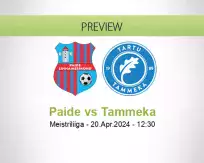 Paide Tammeka betting prediction (20 April 2024)