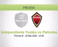 Independiente Yumbo Patriotas betting prediction (26 March 2026)