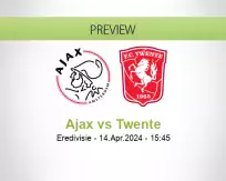 Ajax Twente betting prediction (14 April 2024)