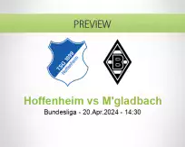 Hoffenheim M'gladbach betting prediction (20 April 2024)