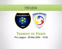 Taawon Hazm betting prediction (29 March 2024)