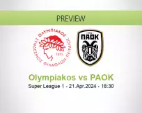 Olympiakos PAOK betting prediction (21 April 2024)